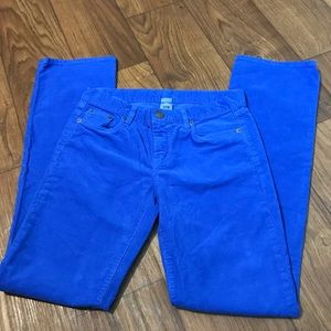 J Crew Royal Blue Corduroy Favorite Fit Pant